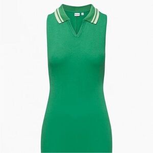 Aritzia Sunday Best Green Sleeveless Polo Dress